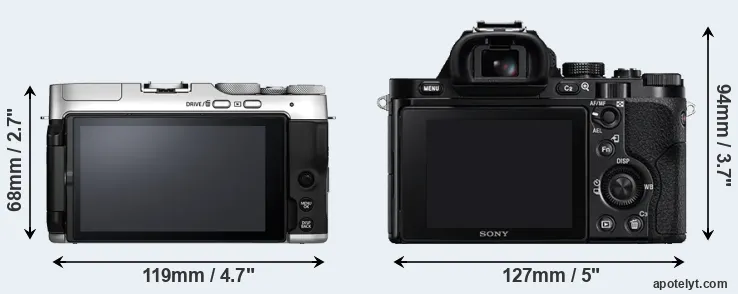 Comparison X-A7 or A7R rear