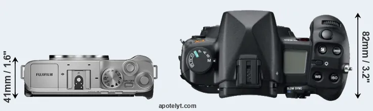 Compare X-A7 versus A850 top