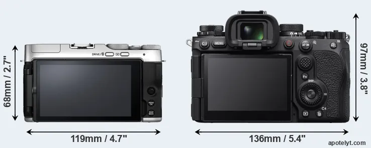 Comparison X-A7 or A9 III rear