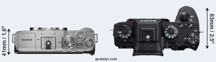 Compare X-A7 versus A9 top