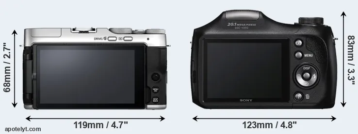Comparison X-A7 or H200 rear