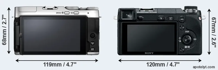 Comparison X-A7 or NEX-6 rear