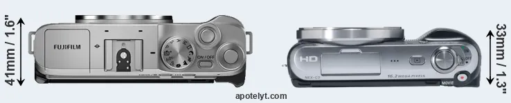 Compare X-A7 versus NEX-C3 top