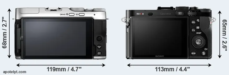 Comparison X-A7 or RX1R II rear