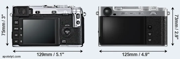 Comparison X-E1 or X-E5 rear