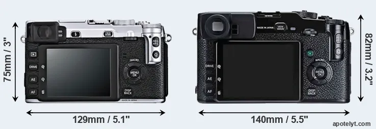 Comparison X-E1 or X-Pro1 rear