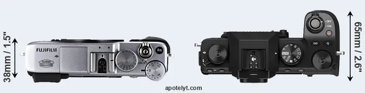 Compare X-E1 versus X-S10 top