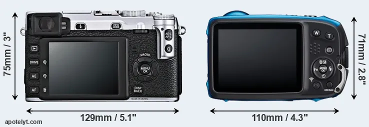 Comparison X-E1 or XP140 rear