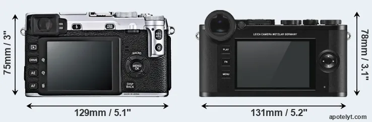 Comparison X-E1 or CL rear