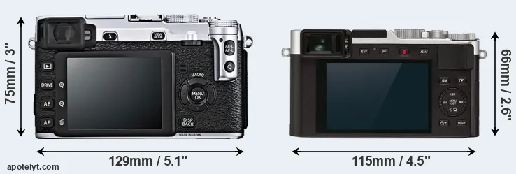 Comparison X-E1 or D-LUX 7 rear