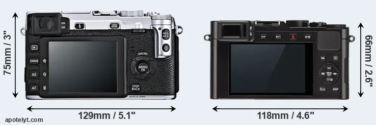 Comparison X-E1 or D-LUX Typ 109 rear