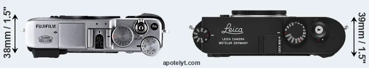 Compare X-E1 versus M10-P top