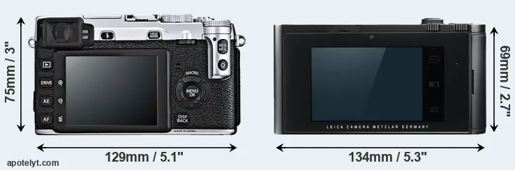 Comparison X-E1 or T Typ 701 rear