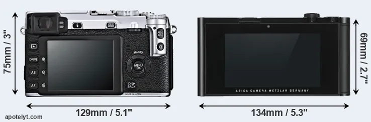 Comparison X-E1 or TL rear