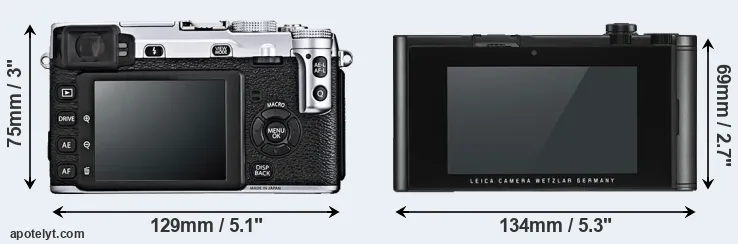 Comparison X-E1 or TL2 rear