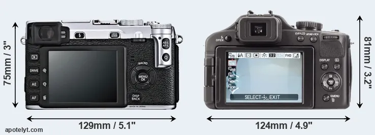 Comparison X-E1 or V-LUX 3 rear