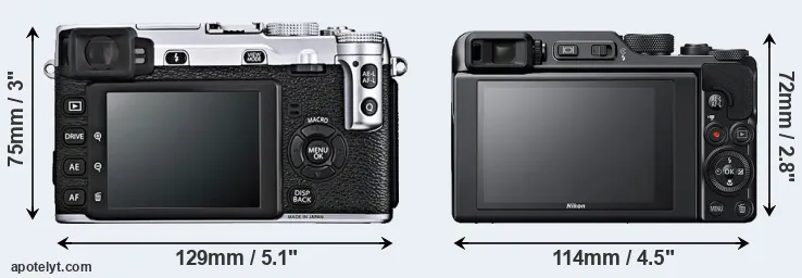 Comparison X-E1 or A1000 rear