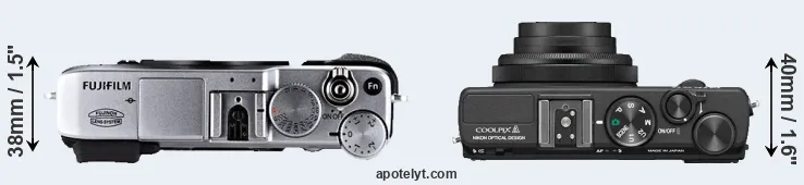 Compare X-E1 versus Coolpix A top