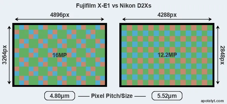 X-E1 versus D2Xs MP