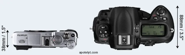 Compare X-E1 versus D3 top