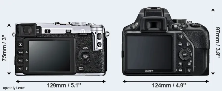 Comparison X-E1 or D3500 rear