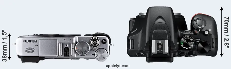 Compare X-E1 versus D3500 top