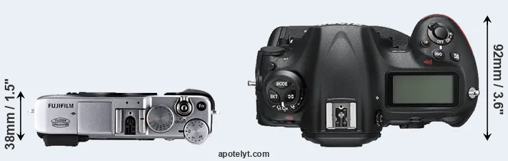 Compare X-E1 versus D5 top
