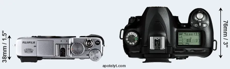 Compare X-E1 versus D50 top