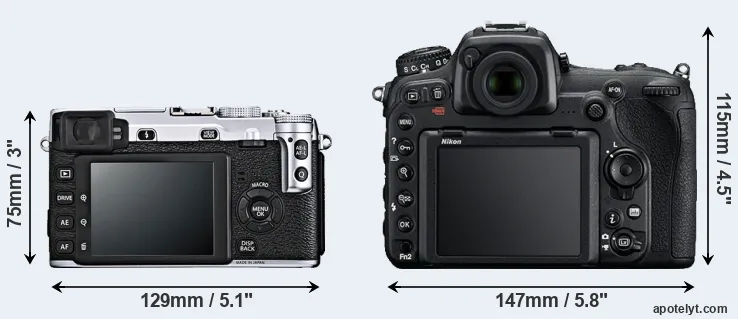 Comparison X-E1 or D500 rear