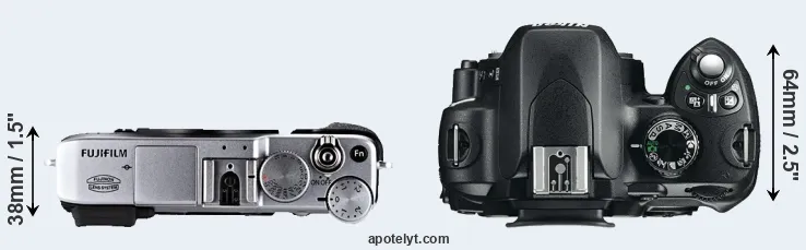 Compare X-E1 versus D60 top