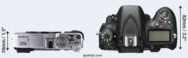 Compare X-E1 versus D600 top