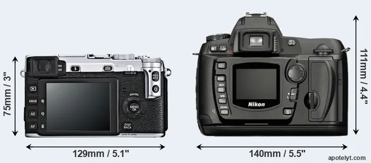 Comparison X-E1 or D70 rear