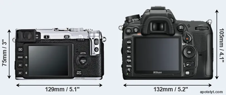 Comparison X-E1 or D7000 rear