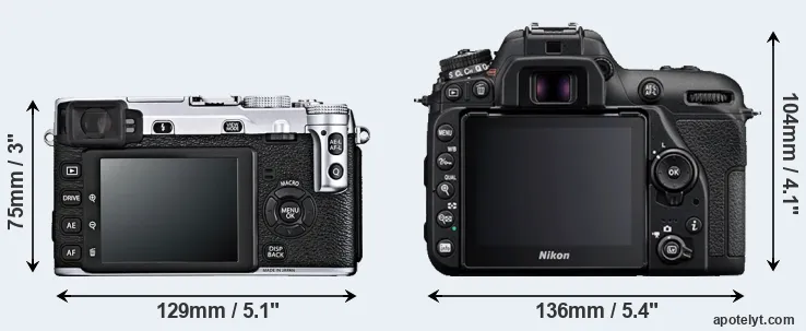 Comparison X-E1 or D7500 rear
