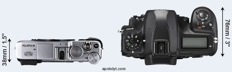 Compare X-E1 versus D780 top