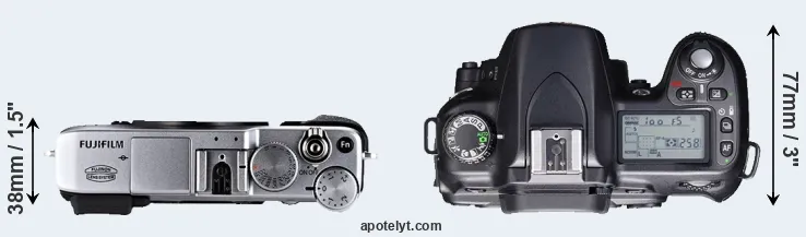 Compare X-E1 versus D80 top