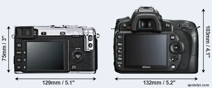 Comparison X-E1 or D90 rear