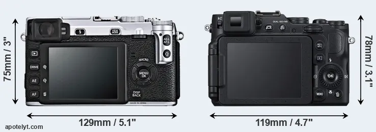 Comparison X-E1 or P7800 rear