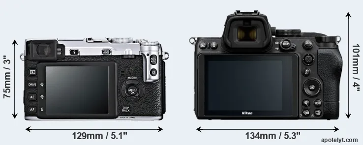 Comparison X-E1 or Z5 rear