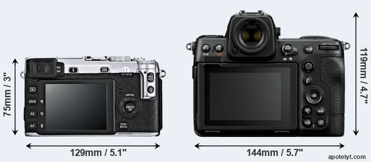 Comparison X-E1 or Z8 rear