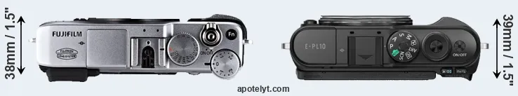 Compare X-E1 versus E-PL10 top