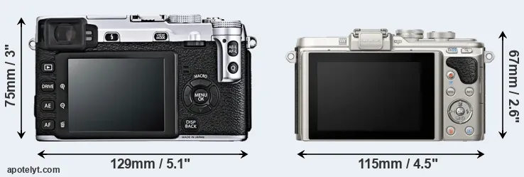 Comparison X-E1 or E-PL8 rear