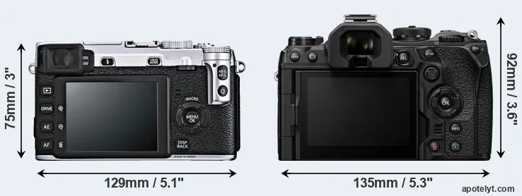 Comparison X-E1 or OM-1 rear