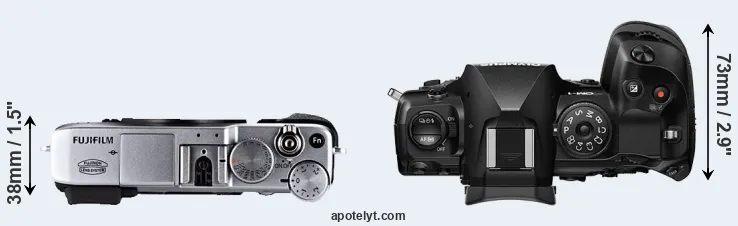 Compare X-E1 versus OM-1 top