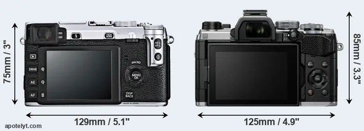 Comparison X-E1 or OM-5 rear