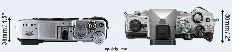 Compare X-E1 versus OM-5 top