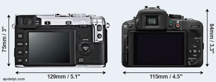 Comparison X-E1 or G3 rear