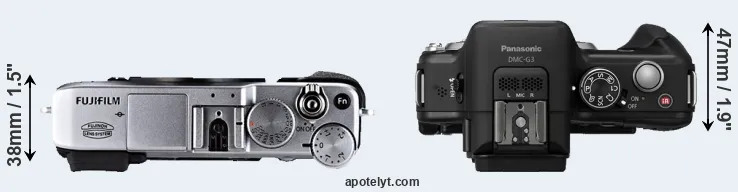 Compare X-E1 versus G3 top