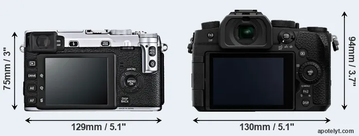 Comparison X-E1 or G90 rear