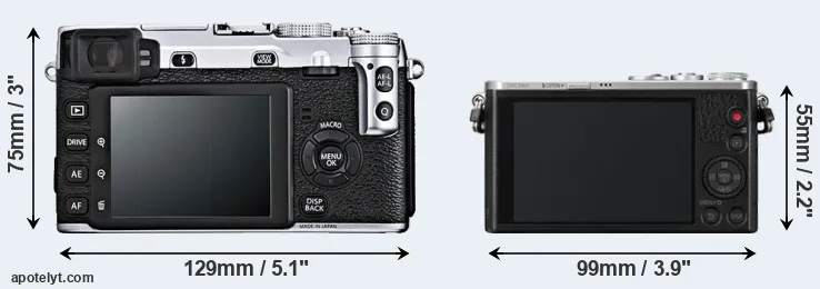 Comparison X-E1 or GM1 rear